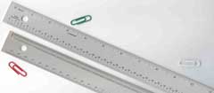 Alumicolor 8 Straight Edge Aluminum Ruler with Center-Finding Back,  Silver-1590-1 Promotional Product - EngineerSupply